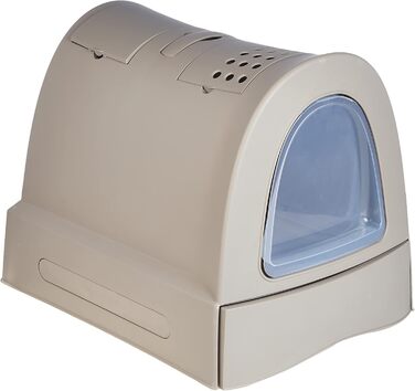 Туалет для котів Imac Catera Sandbox, 40x42,5x56 см, сірий, гігієнічний лоток з високими бортами