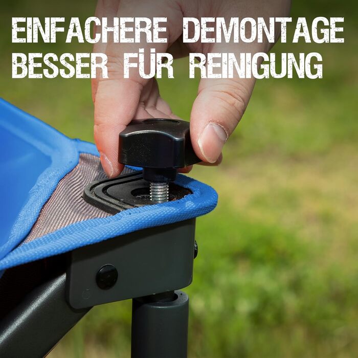 Складаний візок-тележка PORTAL знімний тканний дах, 100 кг, для кемпінгу, саду, пляжу, покупок, блакитний