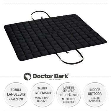 Сумка для подорожей з собакою Doctor Bark: практична ковдра, підходить для алергіків, 95°C, чорний, XL