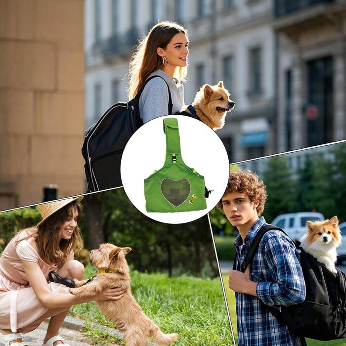 Транспортна сумка для собак та котів, переноска для тварин, зелена, 35.8 x 40.9 x 16.69 см