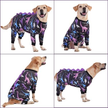 Комбінезон для собак великих порід LovinPet: дихаючий, з UV-захистом, антибактеріальний, для відновлення після операцій, зелено-оранжевий, XXX-Large