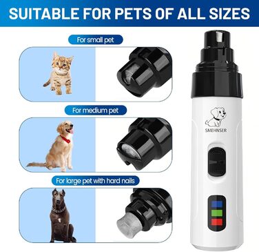 Електричний точило для собачих кігтів CMANLNYK - тихий, акумуляторний, для собак малого, середнього та великого розміру
