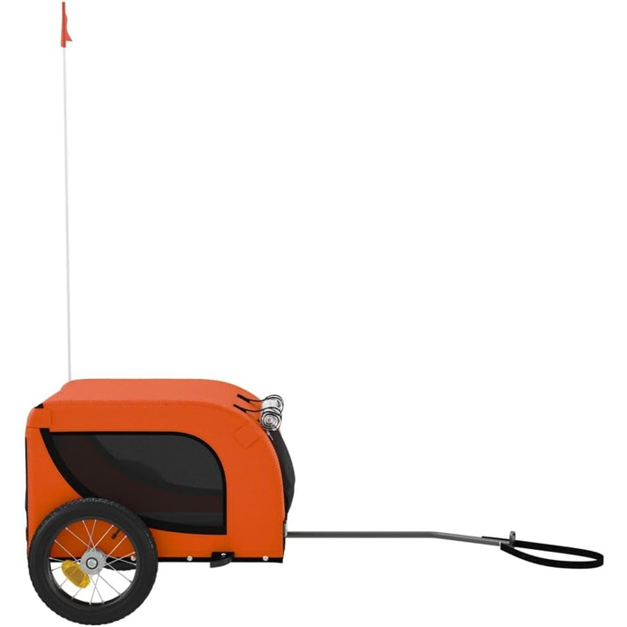 Festnight Причіп для велосипеда, переноска для собак, оранжевий. Вантажний причіп для велосипеда, переноска для собак, вантажопідйомність 30 кг, 124 x 53 x 53 см