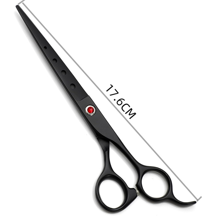 Набір професійних ножиць для собак 4 в 1: прямі, зубчасті, вигнуті + гребінець. Підходить для собак, котів та інших тварин