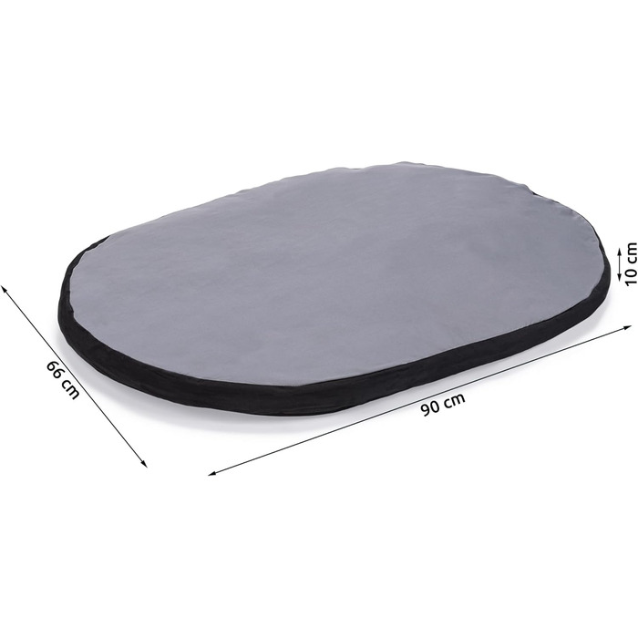 Подушка для тварин Karlie Kissen Oval, сіро-чорна, розмір 90x66x10 см