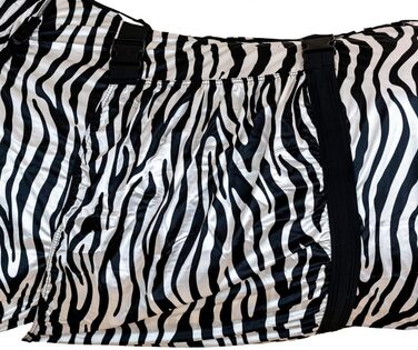 Захисна ковдра для коней Ekzemerdecke з начохолом та животом – від комах, чорно-біла, 155 см