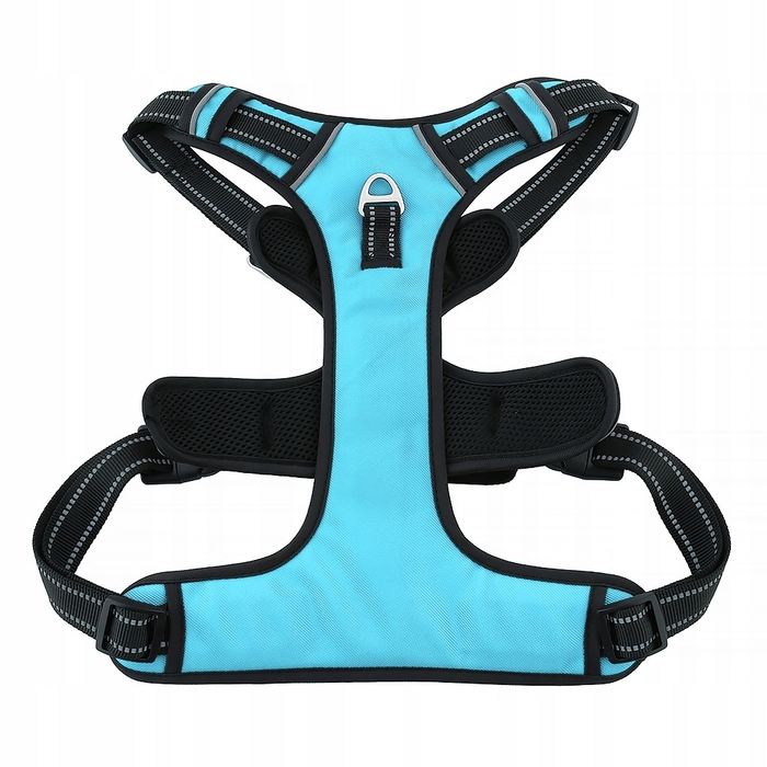 Регульована шлейка для собак HUGGY DOGGY, синя, розмір S