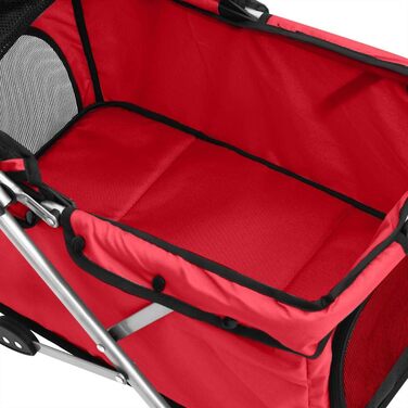 vidaXL Візок для собак складаний 76x50x100 см, оксфорд, червоний