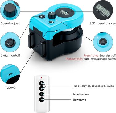 Іграшка для котів AOKUY: автоматичне бігове колесо, дистанційне керування, симуляція полювання, регульована швидкість