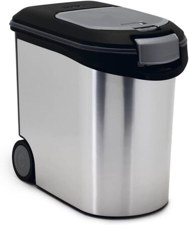 Контейнер для корму Curver 12 кг, 35 л, чорний/сріблястий, 49,3x27,8x42,5 см