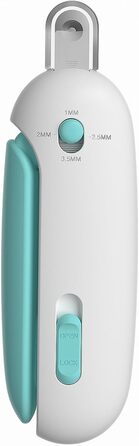 Регульовані ножиці для обрізання кігтів домашніх тварин з 4 розмірами, захистом від травм, прихованим напильником та неслизькою ручкою для собак, котів та дрібних тварин