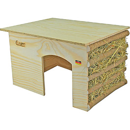 Будиночок для гризунів Elmato Heuscheune XL 42x29x26 см, сіно, натуральне дерево