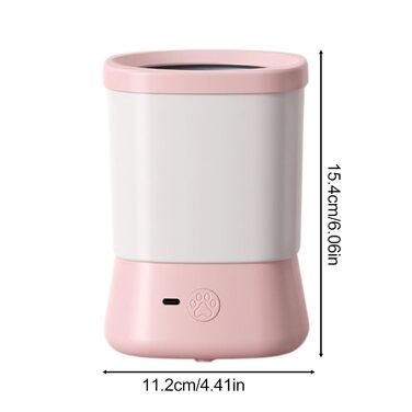 Автоматичний очисник лап для собак | Набір для миття лап тварин (Рожевий)