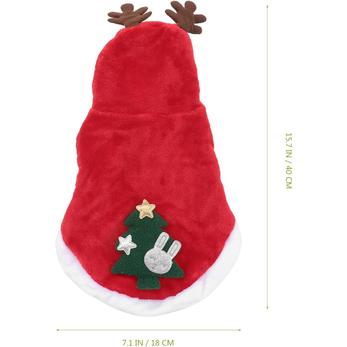 Костюм для собаки/кішки Holibanna на Новий Рік: теплий зимовий костюм (M)