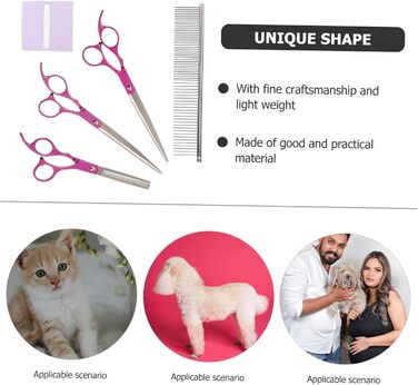 Набір професійних ножиць для грумінгу собак BESPORTBLE з гребінцем: міцні, нержавіючі, для стрижки шерсті