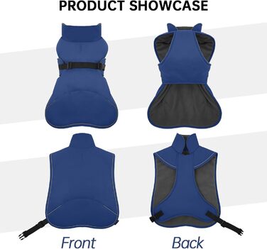 Водонепроникна зимова куртка для собак Дакель, тепла підкладка, дизайн як у светра, для мініатюрних такс при холодній погоді, прогулянках, снігу, активному відпочинку на природі - Синій XL