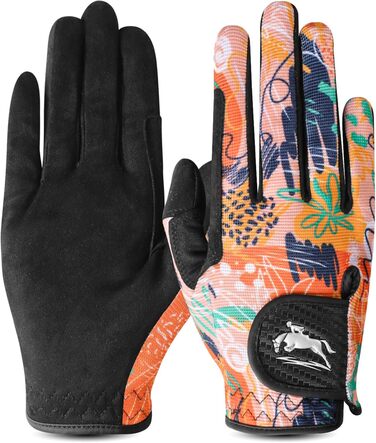 Спортивні рукавички для їзди на конях FINGER TEN з підтримкою сенсорного екрану, для дорослих, оранжевого кольору (L)