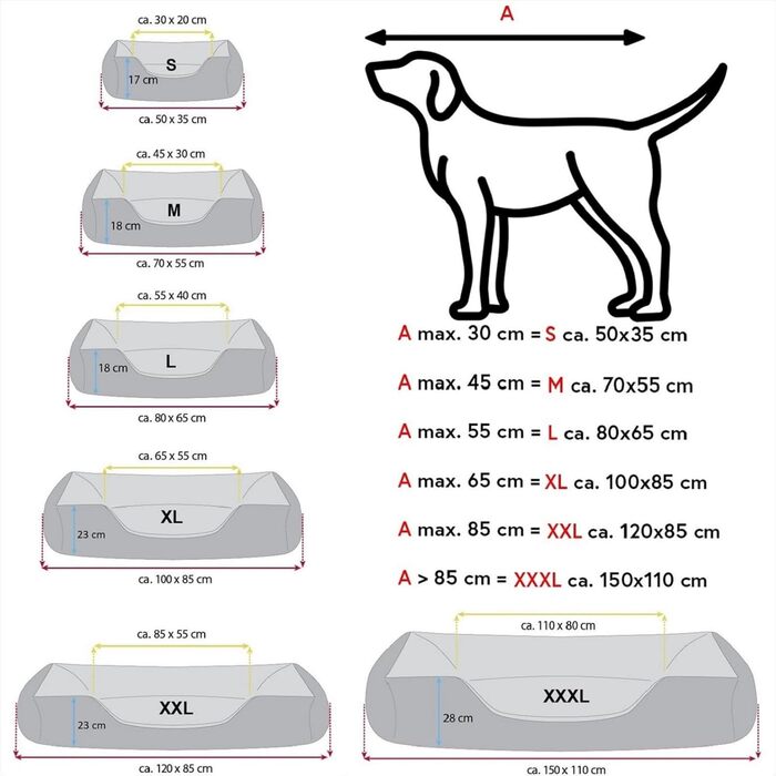 Ліжко для собак BedDog Teddy: м'яке, зручне, знімний чохол, сіре, розмір S, 50 x 35 x 17 см