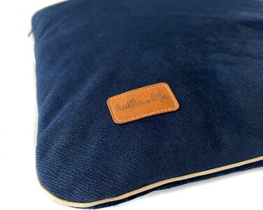 Водонепроникна подушка для собак та котів. Зручне ліжко з матеріалу, безпечне для тварин. Розмір 80x50 см, колір морський.