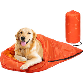 Спальний мішок для собак Lifeunion, водонепроникний, теплий, компактний, для подорожей, кемпінгу, хайкінгу, рюкзакових походів (Orange)
