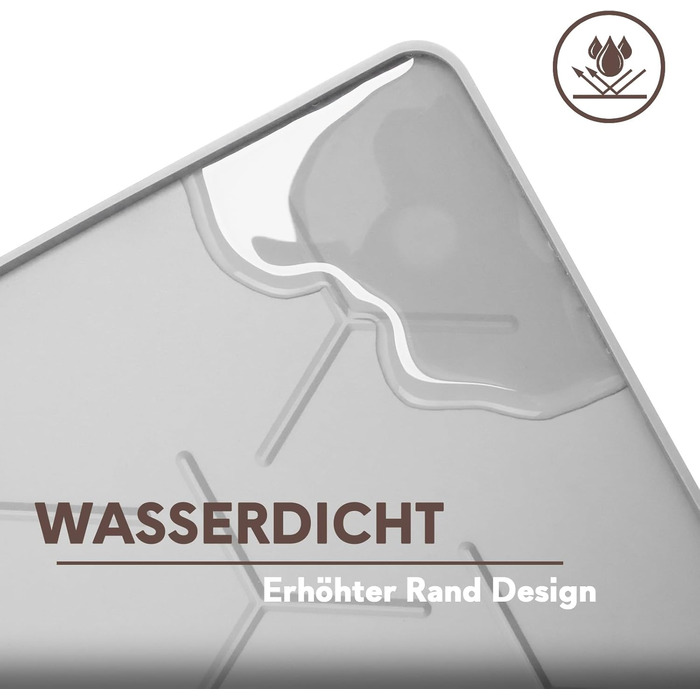 Килимок під лоток для котів Garoopion Katzenklo Matte, 86x56 см, силікон, сірий