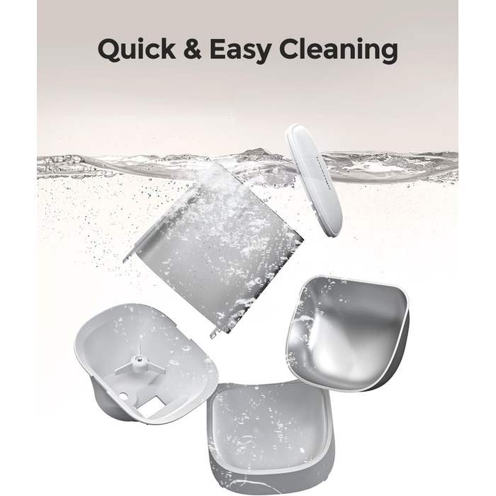 Автоматичний годівник для котів Invengo MeowServe S20, 5л, з таймером та керуванням через додаток, з нержавіючої сталі SUS 304 + ABS, для котів, собак та інших дрібних тварин