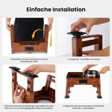 Підвищена годівниця для собак Gardner, 2-в-1: миска для води без розливання та миска для повільного годування з регульованою висотою, 5 рівнів, протиковзна годівниця для середніх та великих собак