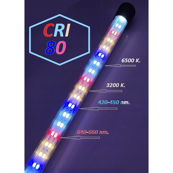 LED-освітлення для акваріума Tuba 90 см, повний спектр (Full Spectrum)