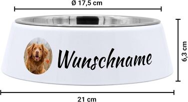 Миска для корму для собак PhotoFancy® з фотографією - персоналізована з власним зображенням, макет 2