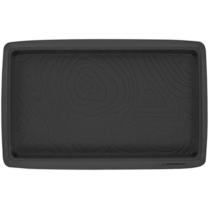 Килимок для собак Ruffwear Basecamp - водовідштовхуючий, з неслизьким покриттям, для їжі та води, підходить для 2 мисок, легко миється, силікон, середній, колір Базальт Grey.