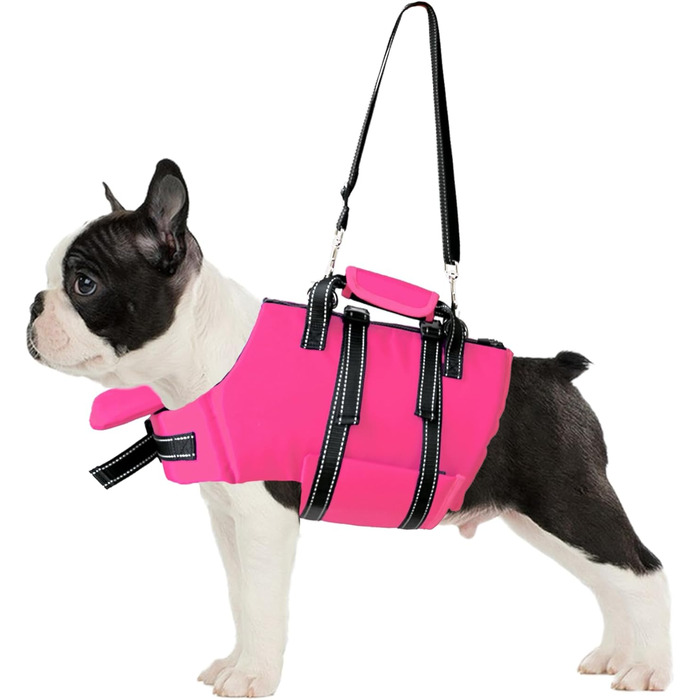 Жилет для плавання собак Fragralley, зелений (рожевий, XS)