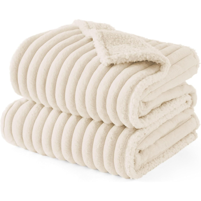 Водонепроникний коврик для собак BEDSURE - 127 x 152 см, миючий, для великих собак, м'який та пухнастий, захисний коврик на собаче ліжко, ковдра для собак, кремовий XL (127x152 см)