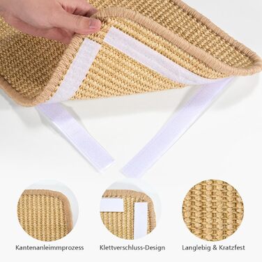 Килимок для дряпання котів з сизалю, 2 шт., 50x25 см - захист від подряпин меблів