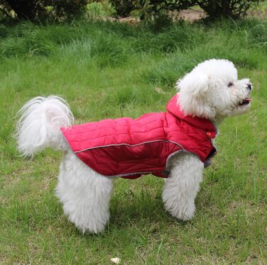 Теплий флісовий худі для собак середнього розміру, розмір L, червоний (1 шт.)