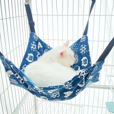 Гніздо-гамак для котів MiOYOOW: зручне та дихаюче ліжко для маленьких тварин з 4 металевими гачками