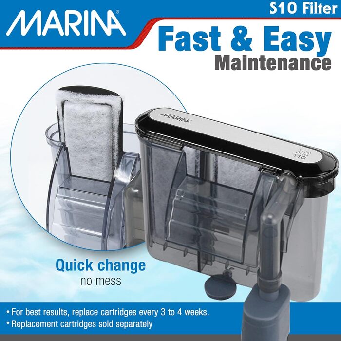 Внутрішній акваріумний фільтр Marina Slim S10 Power Filter для акваріумів до 38 л