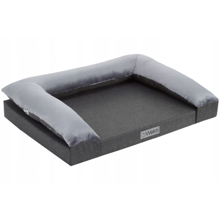 Ліжко для собак 2в1 (диван та матрац) Welsti, 70x50 см, м'яка підстилка-подушка