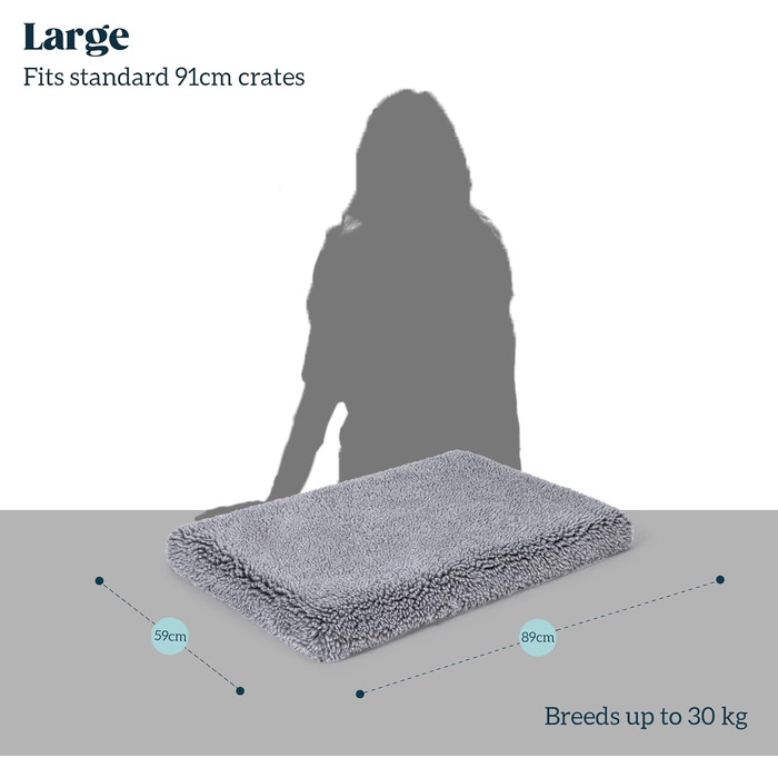 Лежанка для собак Toutwool 10см, стійка до гризіння - ортопедична, для агресивних собак, розмір L (62см), 58x41x10см, сірий колір