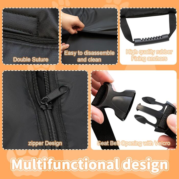 Захист для автосидіння собаки, чорний - CISSIYOG