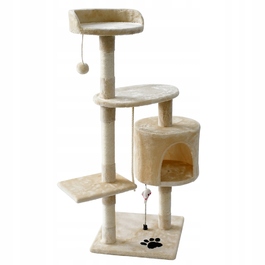 Високий когтеточка-комплекс з лежаком та стовпчиком для кігтів, вежа Wideshop 101 — 160 см