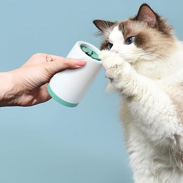 Машина для миття лап собак - очищувач лап від бруду, зелений, великий