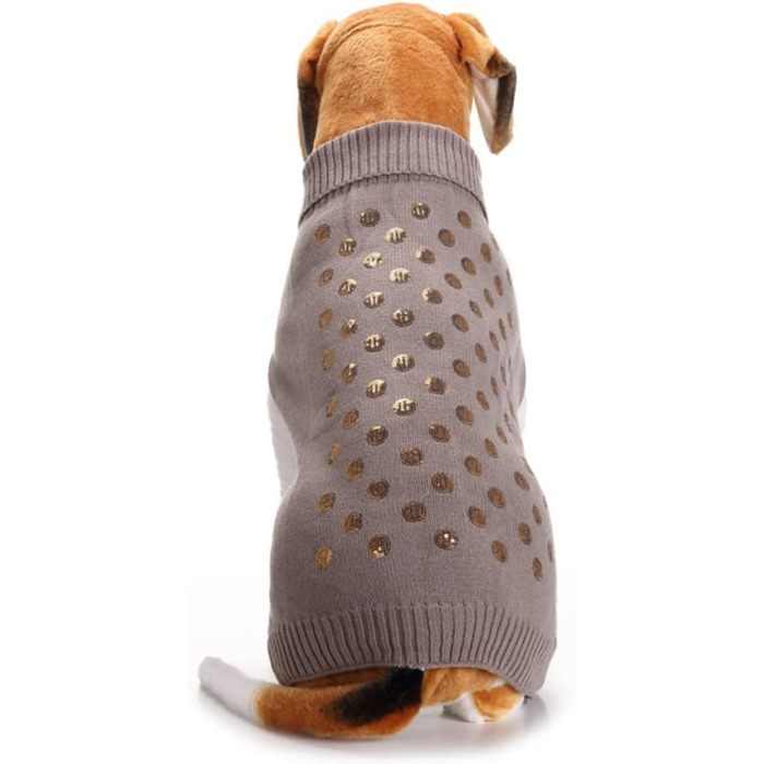 Теплий одяг для собак Angoiy Strickpuover - зимовий пуловер для собак, сірий, XXL