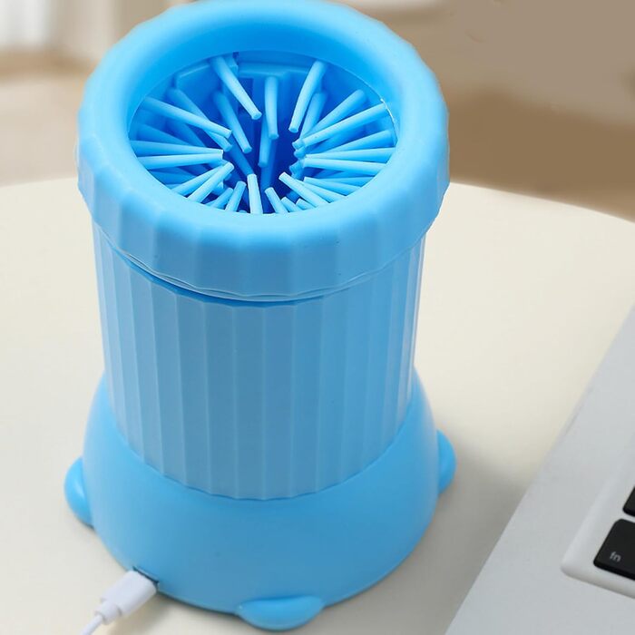 Автоматичний мийник лап для собак, USB-зарядка - для середніх собак, для дому та прогулянок, блакитний