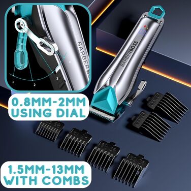 Професійна машинка для стрижки собак та котів BarberBoss QR-9088, бездротова, для густого хутра, комплект