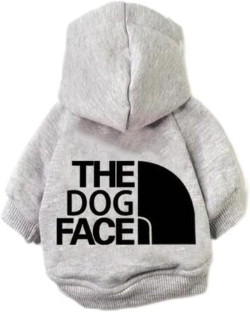 Світшот для собак Outdoor з принтом морди - теплий пуловер для маленьких та середніх собак (Чихуахуа, Бульдог) - розмір 4, XXL