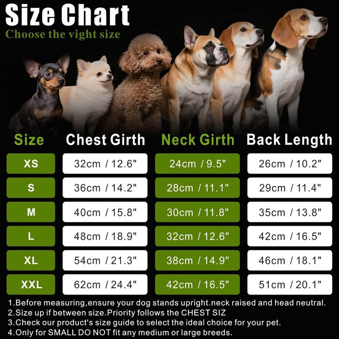 Теплий зимовий одяг для собак: куртка, пуловер, худі, комбінезон з флісу для малих, середніх та великих собак XS-XXL (зелений, S)