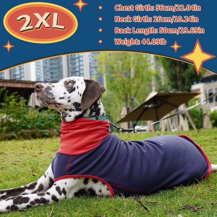 Пуловер для собак IECOii: теплий флісовий светр-жилет для собак, накидка-пуловер, теплий нашийник, сорочка для собак, пуловер для собак, флісовий пуловер для собак, сірий колір, розміри L (обхват грудей 48 см) та XL (обхват грудей 55 см), темно-синій колі