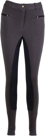 Жіночі штани для їзди верхи RL24 Vollbesatz Flex BASICLINE (36, темно-сірий/чорний)