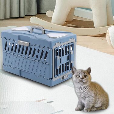 Транспортна переноска для котів та собак, складана, дихаюча, для подорожей - переноска для кошенят, цуценят, для авто, літака, кемпінгу