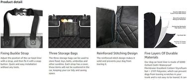 Захист для багажника VW T-ROC (2021-2024) для собак: захист боків та краю, водовідштовхувальний, стійкий до подряпин, килимок для багажника